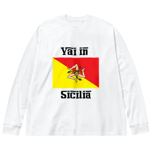【旅行シリーズ】Val in Sicilia （シチリアへ行け） ビッグシルエットロングスリーブTシャツ