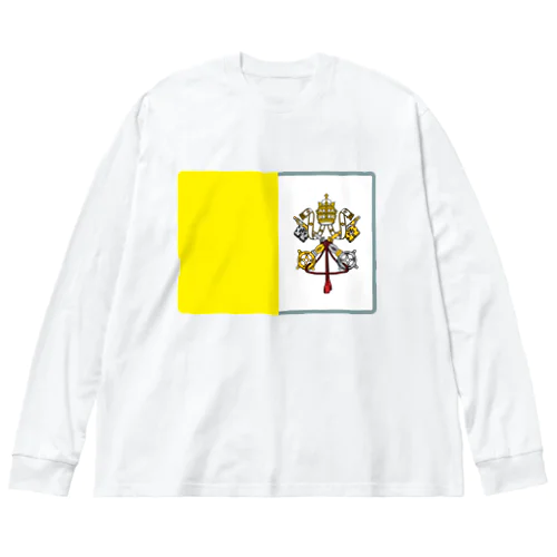 バチカンの国旗 Big Long Sleeve T-Shirt