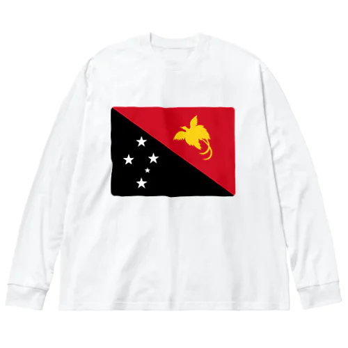 パプアニューギニアの国旗 Big Long Sleeve T-Shirt