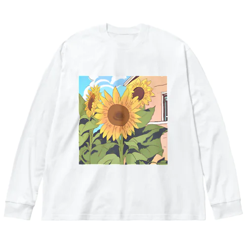 清々しいひまわり Big Long Sleeve T-Shirt