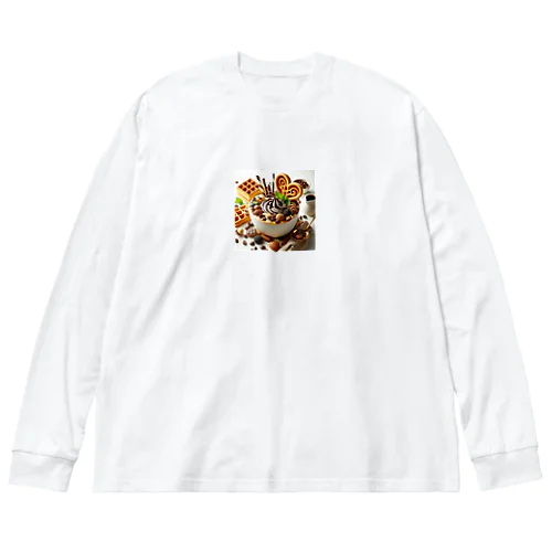 ほろ苦いコーヒーが甘い驚きをもたらす！ Big Long Sleeve T-Shirt