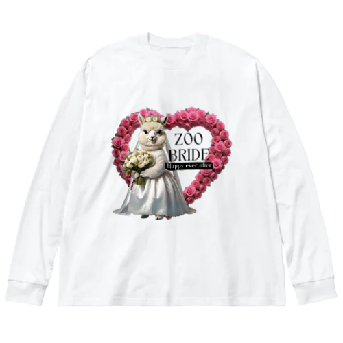ZOO BRIDE（アルパカ③） ビッグシルエットロングスリーブTシャツ