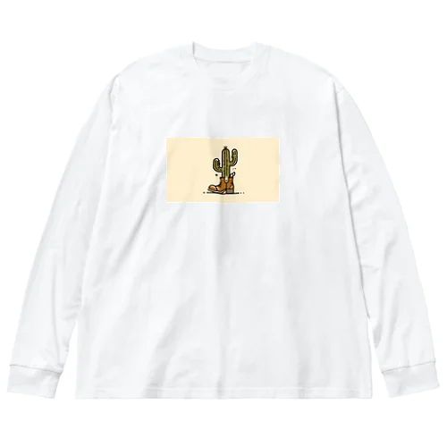 靴から生えるサボテン Big Long Sleeve T-Shirt