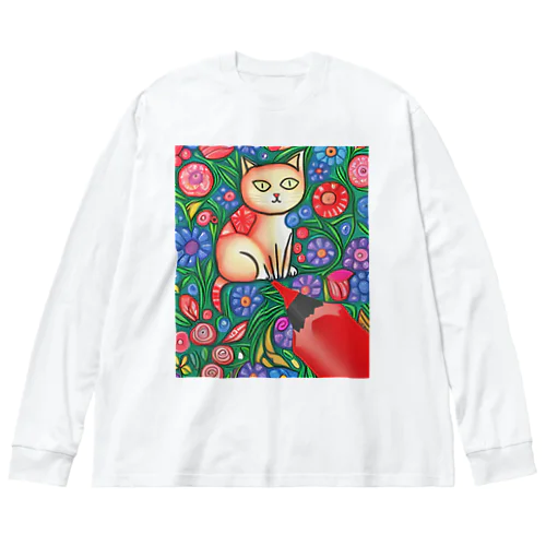 お花大好き「ソル」 ビッグシルエットロングスリーブTシャツ