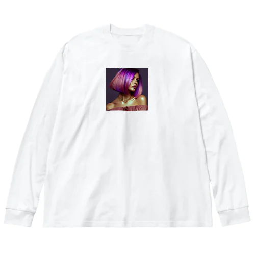 パープルガール Big Long Sleeve T-Shirt