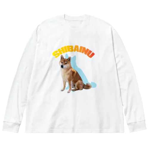 SHIBAINU（ソラくん）おすわり ビッグシルエットロングスリーブTシャツ