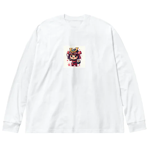 かわいい武士 ビッグシルエットロングスリーブTシャツ