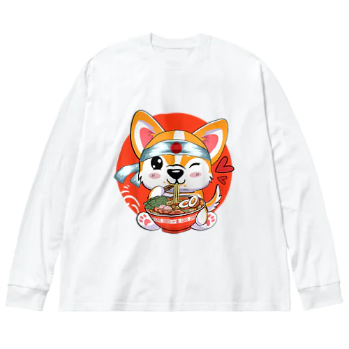 このかわいいコーギーは、ラーメンやアニメが大好きな、10代の女の子に最適なプレゼントです。 Big Long Sleeve T-Shirt