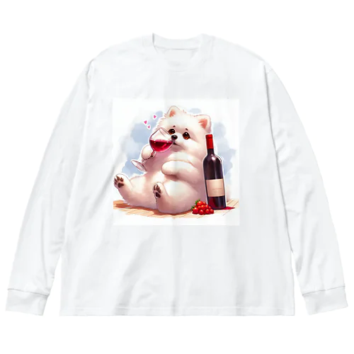 一人飲みポメラニアン Big Long Sleeve T-Shirt