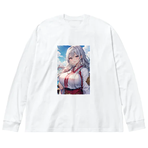 巫女姿のママ Big Long Sleeve T-Shirt