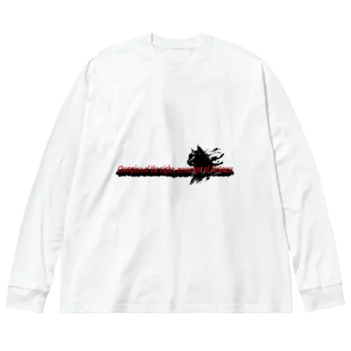 墨絵「クロネコ」 Big Long Sleeve T-Shirt