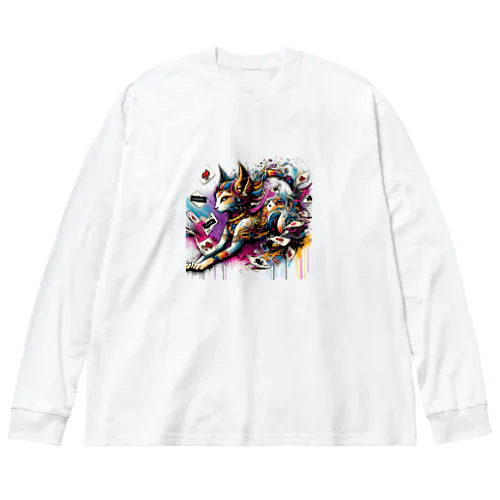 グラフティ バステト神 Big Long Sleeve T-Shirt