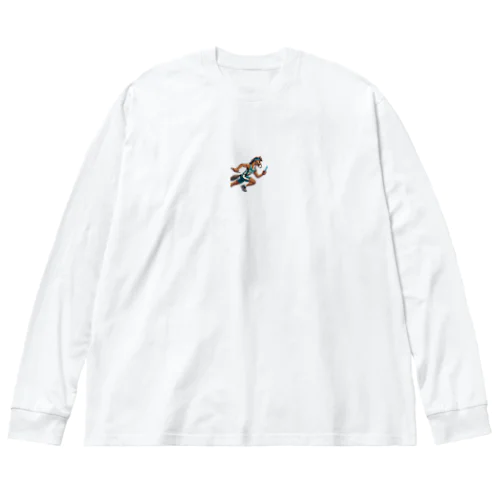 馬が二足リレー？！ Big Long Sleeve T-Shirt