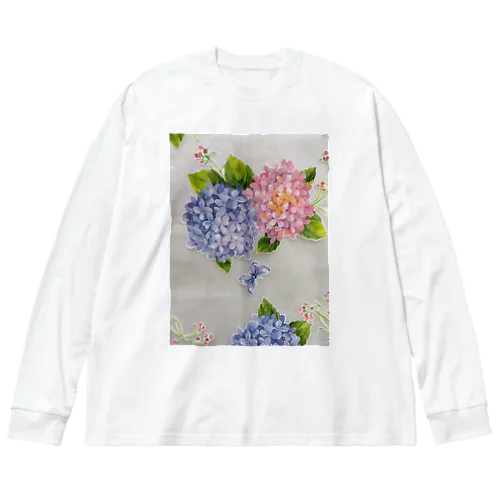 紫陽花 Big Long Sleeve T-Shirt