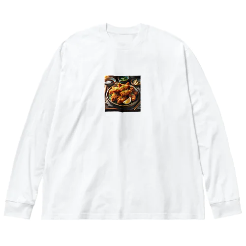 唐揚げ定食 Big Long Sleeve T-Shirt