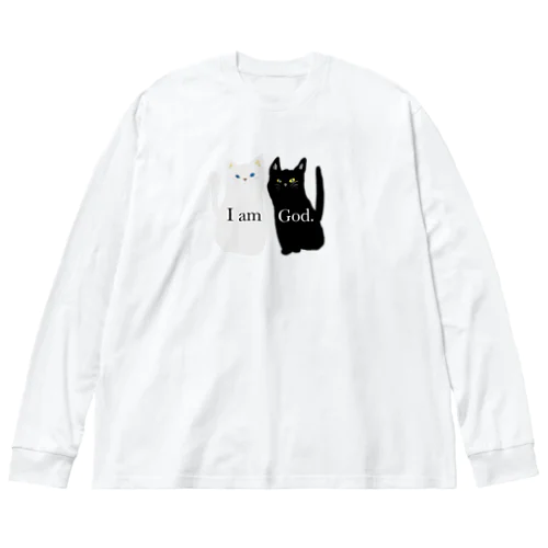 猫is神 ビッグシルエットロングスリーブTシャツ