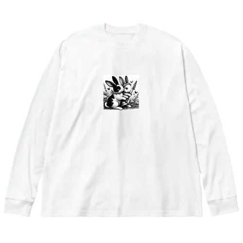 シンプルにかわいいウサギのグッズ Big Long Sleeve T-Shirt