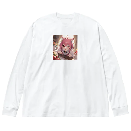 可愛い猫耳のイラストグッズ🐾 Big Long Sleeve T-Shirt