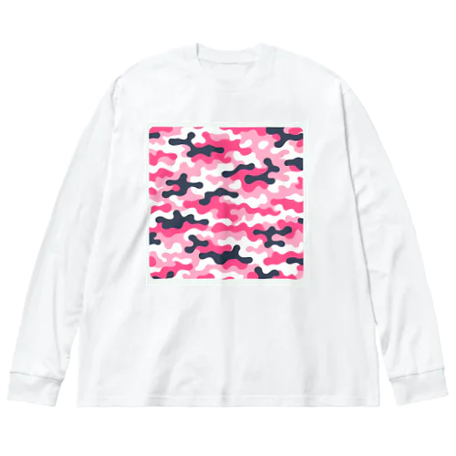 カモフラ　ピンク Big Long Sleeve T-Shirt