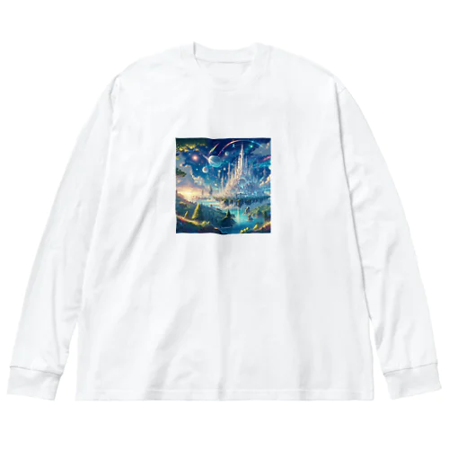 浮島とクリスタルの街 Big Long Sleeve T-Shirt