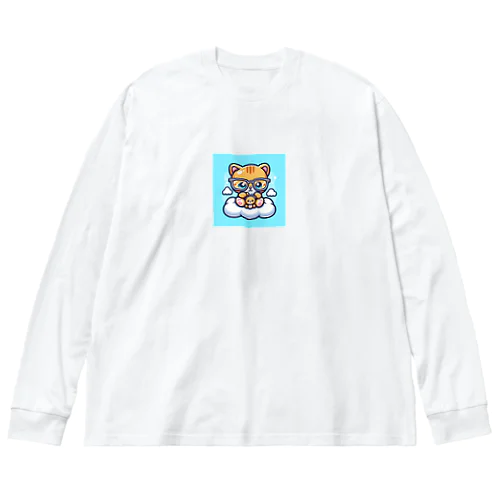 キュートなキャット ビッグシルエットロングスリーブTシャツ