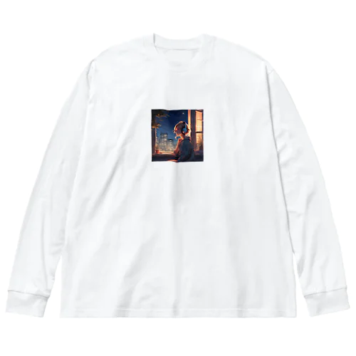 ブロンド美女 Big Long Sleeve T-Shirt