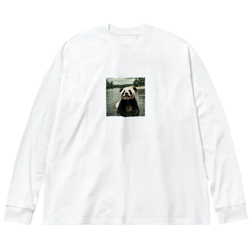 水遊びパンダ Big Long Sleeve T-Shirt