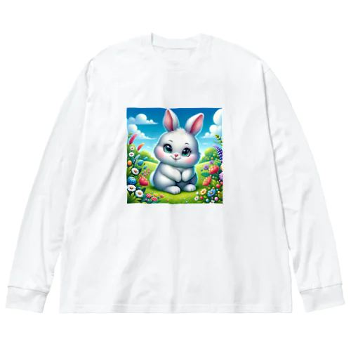 もふもふうさぎ Big Long Sleeve T-Shirt