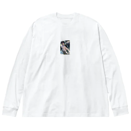 落着き ビッグシルエットロングスリーブTシャツ