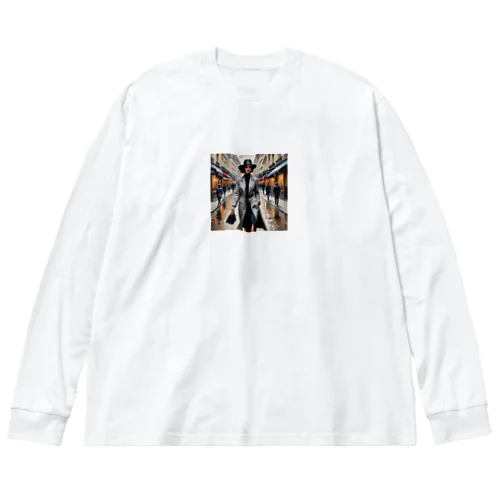 "Inspired by Parisian streets" ビッグシルエットロングスリーブTシャツ