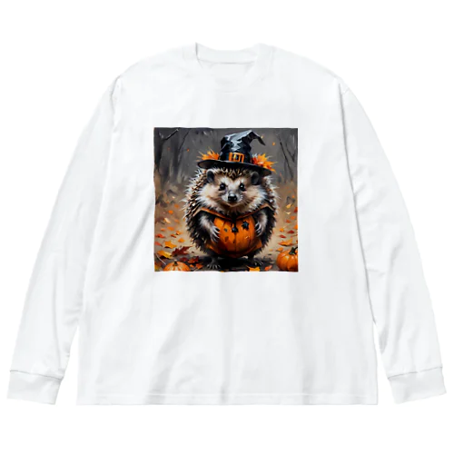 ハロウィンの仮装をしているハリネズミ Big Long Sleeve T-Shirt