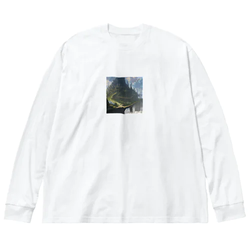 空想世界の天空に浮かぶ島国 Big Long Sleeve T-Shirt