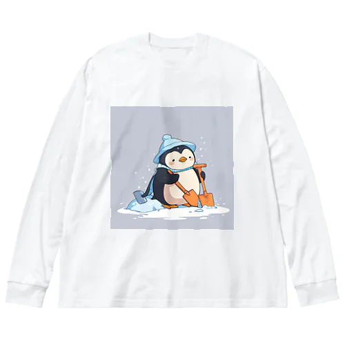 かわいいペンギンとおもちゃのシャベル Big Long Sleeve T-Shirt