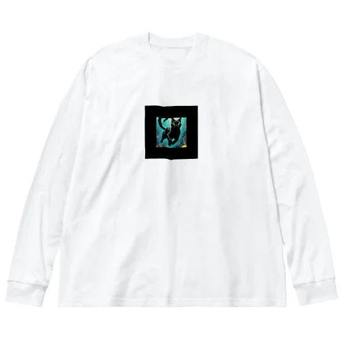 黒猫ダイビング Big Long Sleeve T-Shirt