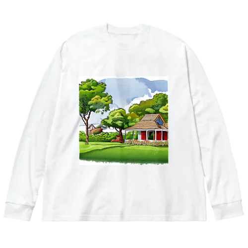 作詩場所の風景 ビッグシルエットロングスリーブTシャツ