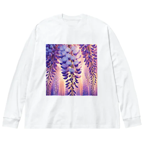 藤の花 ビッグシルエットロングスリーブTシャツ