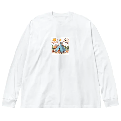 青いテントで山キャンプ♪ドキドキ天気♪ Big Long Sleeve T-Shirt