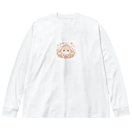 かわいいうさぎのキャラクターグッズです ビッグシルエットロングスリーブTシャツ