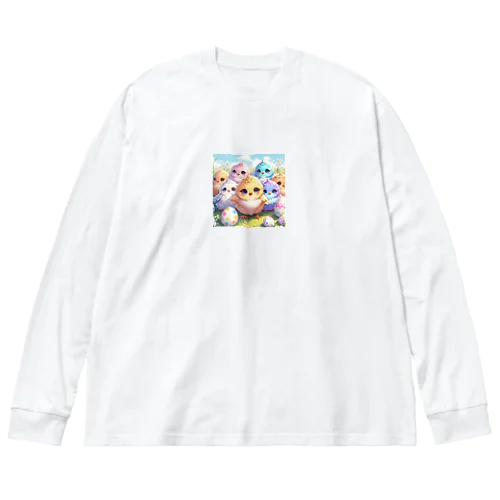 カワイイヒヨコのグッズ　 ビッグシルエットロングスリーブTシャツ