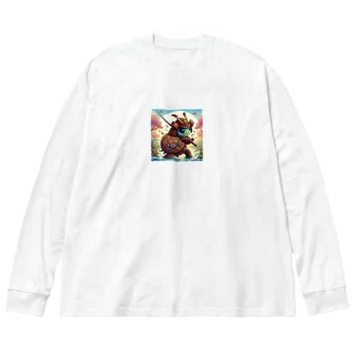 かわいい亀サムライ Big Long Sleeve T-Shirt