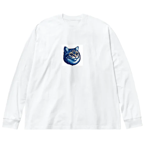 喜びの猫 ビッグシルエットロングスリーブTシャツ