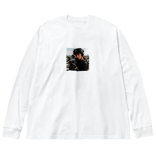 女性特殊部隊スナイパー Big Long Sleeve T-Shirt