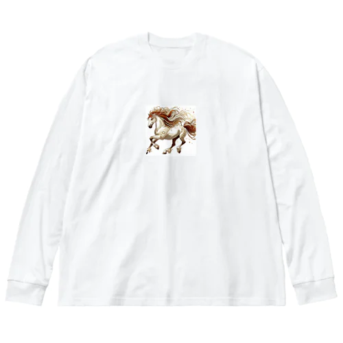 赤のたてがみ Big Long Sleeve T-Shirt