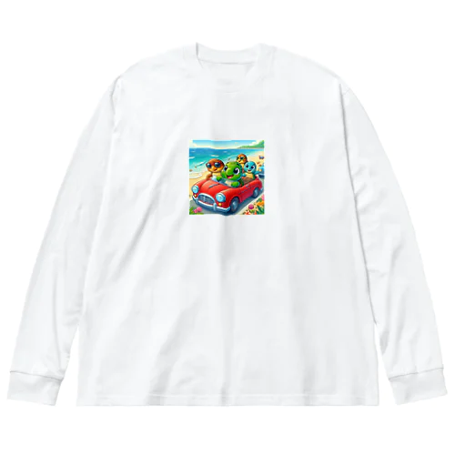 かめっち仲間と海岸をドライブ Big Long Sleeve T-Shirt