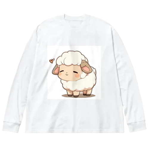 ちびアニマル（ひつじ） ビッグシルエットロングスリーブTシャツ