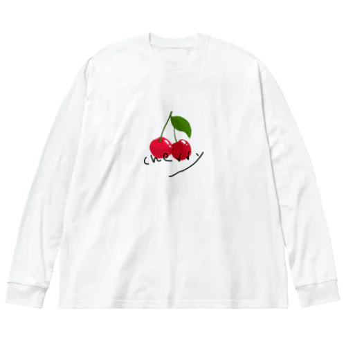 さくらんぼ（ローマ字） ビッグシルエットロングスリーブTシャツ