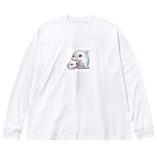 イルカの親子 Big Long Sleeve T-Shirt