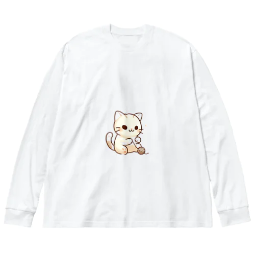 ねこねこ毛玉 Big Long Sleeve T-Shirt