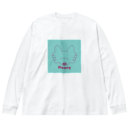 ハニー ミントブルー×ピンクライン Big Long Sleeve T-Shirt