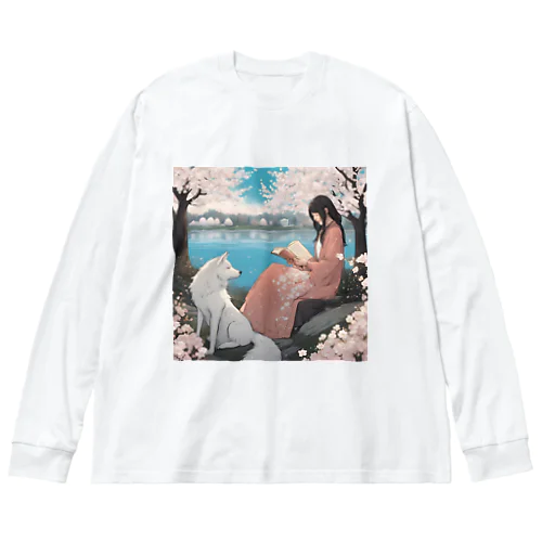 桜の森で読書会 Big Long Sleeve T-Shirt